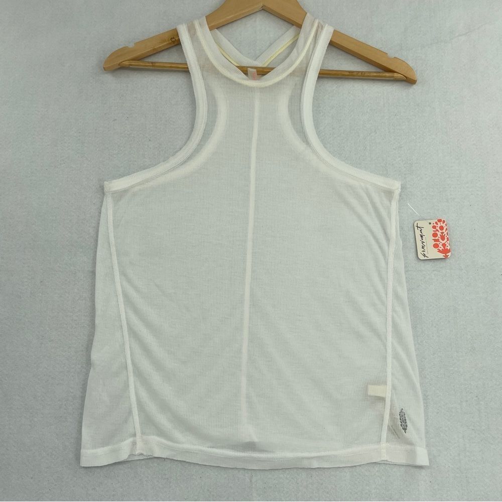 -FP Movement by Free People Very Varsity Women's Ribbed Sheer Tank Top NWT XS - Picture 3 of 15